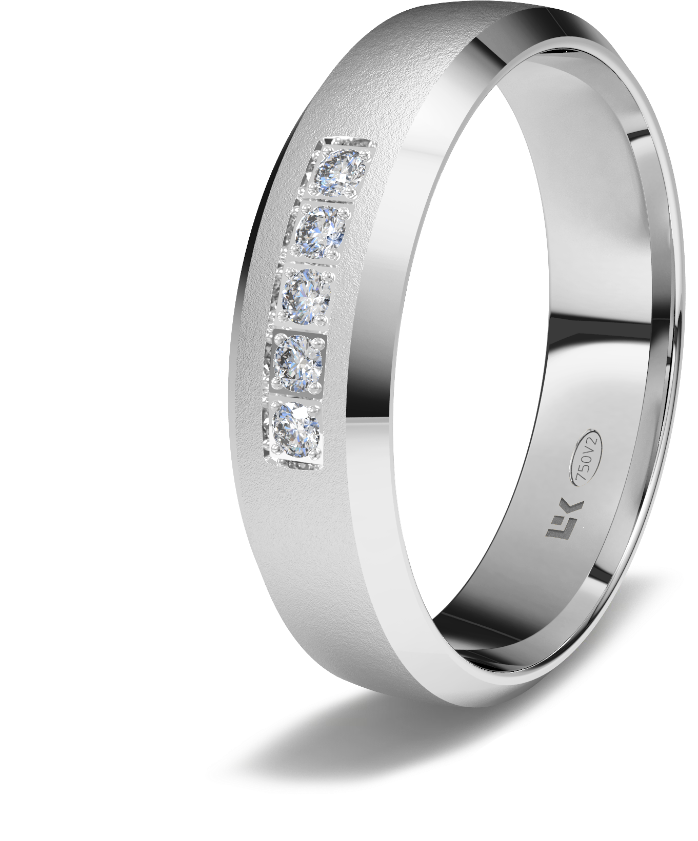 Sortija De Oro Blanco De 18k Modelo Letizia Superficie - Anillos De Matrimonio De Hombre Clipart (2000x2000), Png Download