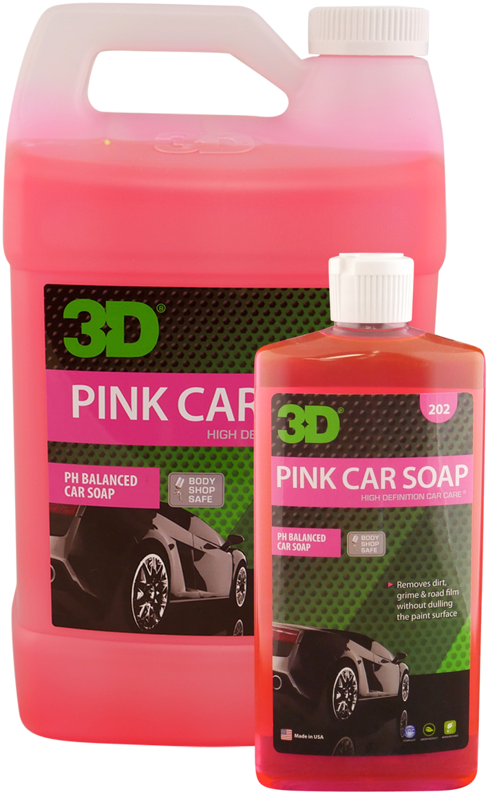 3d Car Care 3d Pink Car Soap , Png Download - 3d Auto Detailing Products Clipart (709x1153), Png Download