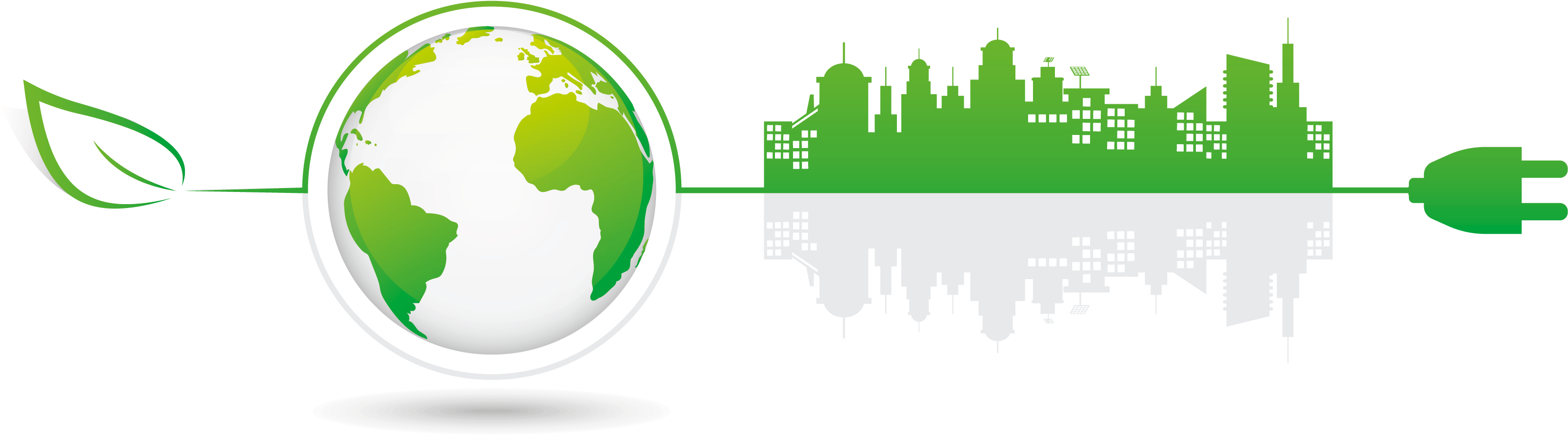 Green Energy Saving Renglobe - Sustainable Energy Banner Clipart (3508x1213), Png Download