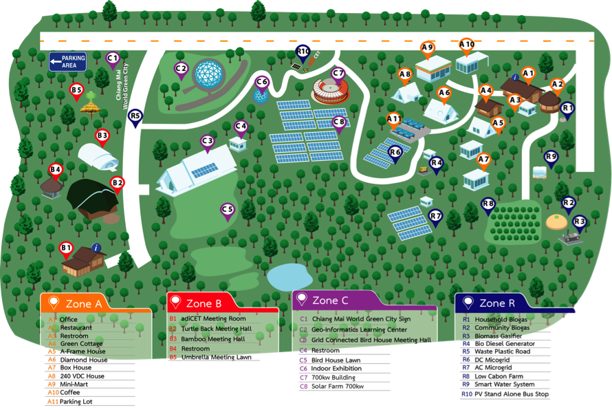Chiang Mai World Green City - Plan Clipart (890x596), Png Download
