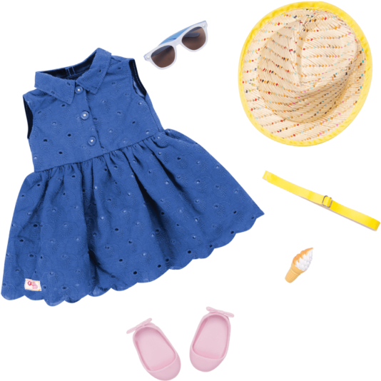 Heart Of Summer Outfit For 18-inch Dolls - Our Generation Summer Outfits Clipart (600x600), Png Download