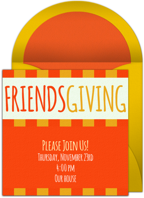 Friendsgiving Online Invitation - Illustration Clipart (650x650), Png Download
