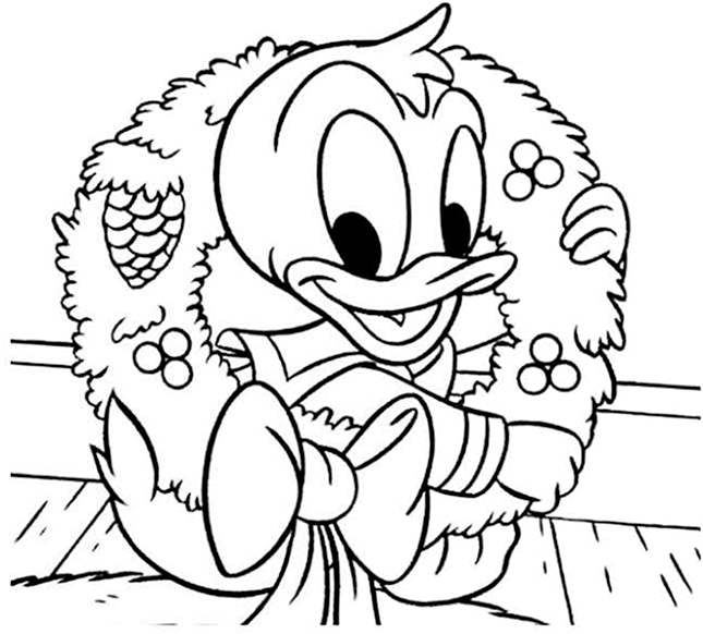 6 Navidad Pato Disney - Disney Princess Christmas Coloring Sheets Clipart (1024x768), Png Download