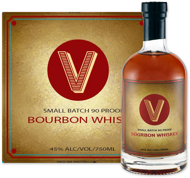 V Bourbon Whiskey - Glass Bottle Clipart (1180x590), Png Download