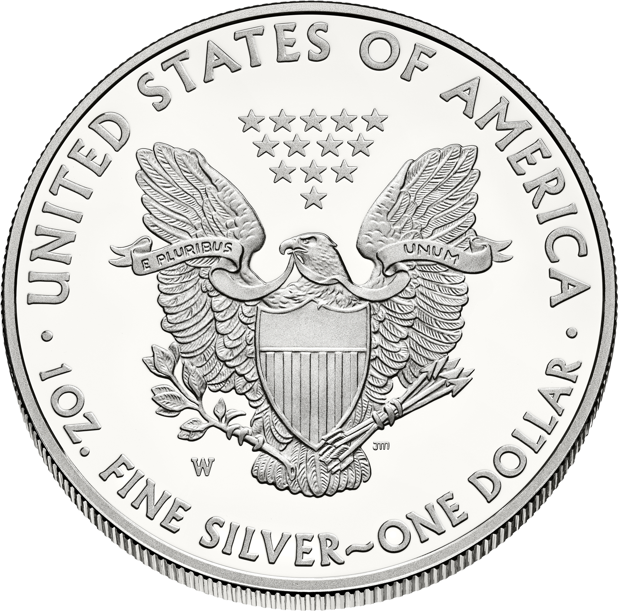 Liberty $1 Reverse - 2017 American Silver Eagle Coin Clipart (2000x2000), Png Download