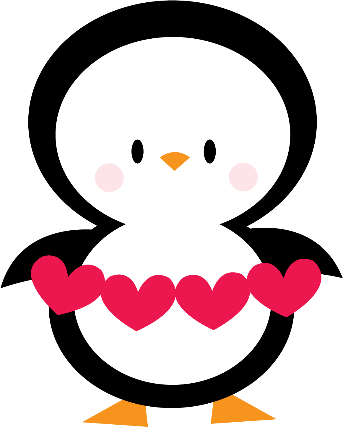 Penguin Clip Art Heart - Penguin Valentines Day Clip Art - Png Download (1500x1500), Png Download
