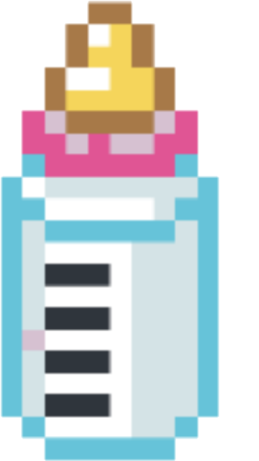 Mamadeira Sticker - Perler Beads Baby Bottles Clipart (720x1049), Png Download