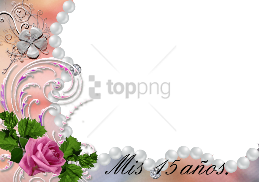 Free Png Fondo Para Tarjetas De Quinceañera Png Image - Fondos De Quince Años Clipart (850x599), Png Download