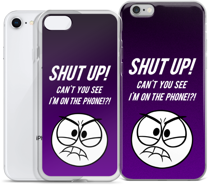 Purple Shut Up Case - Mobile Phone Clipart (1000x1000), Png Download