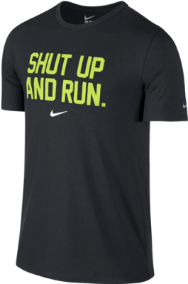 Men's Nike Shut Up And Run Short Sleeve - Kaos Shut Up And Run Clipart (770x400), Png Download