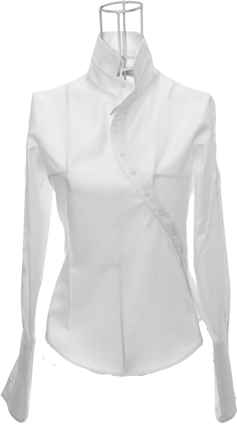 Kenma Coton Blanc - Blouse Clipart (860x1500), Png Download