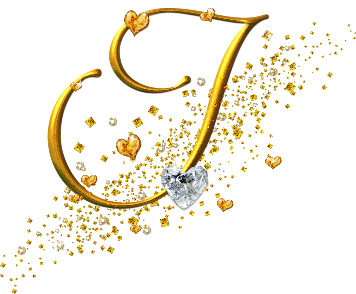 Alfabeto Dorado Con Corazones - Alfabeto Letras Douradas Com Brilhante Clipart (1165x964), Png Download