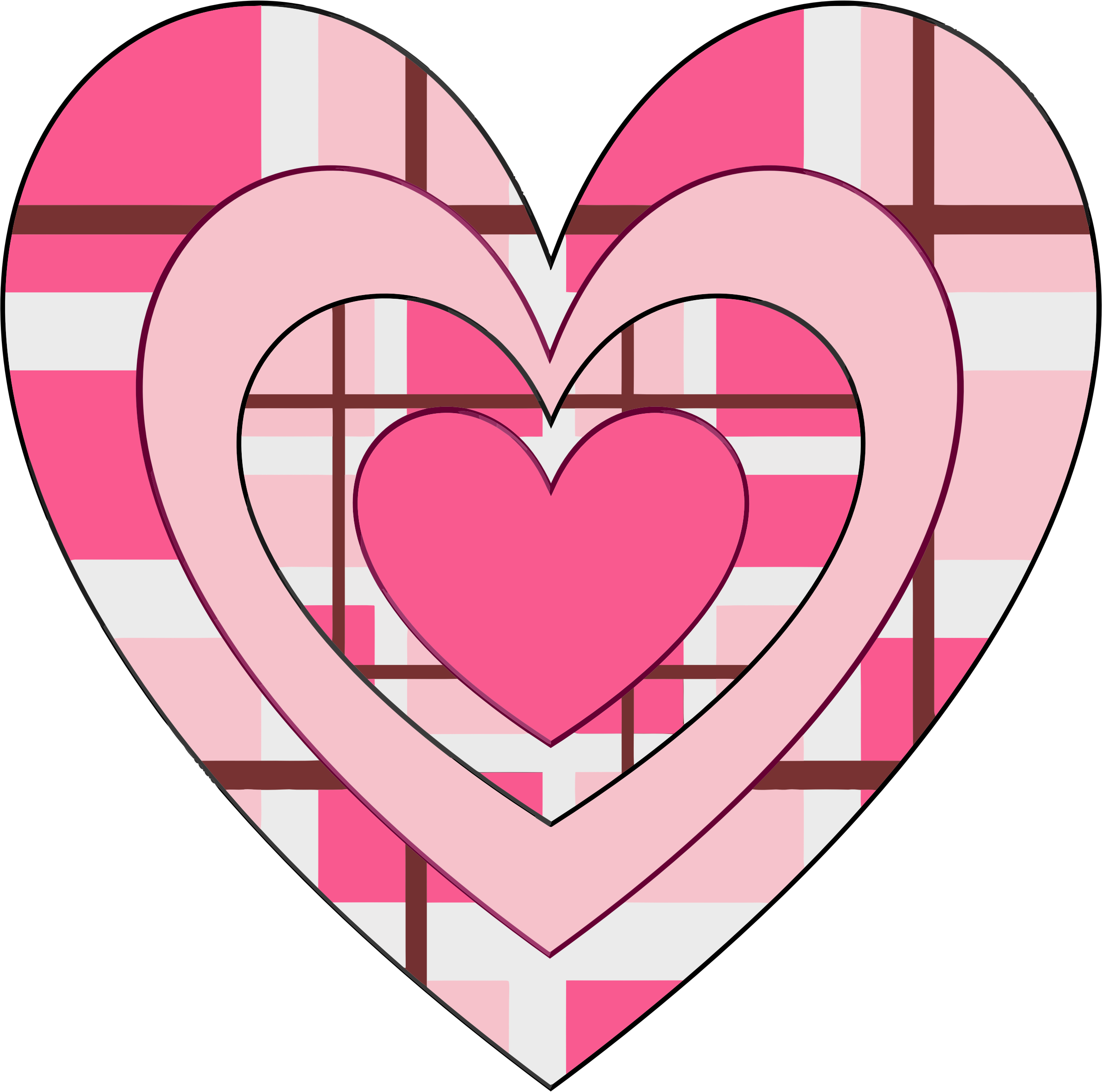 This Free Icons Png Design Of Fancy Valentine Heart - Valentine Heart Clipart (2398x2376), Png Download