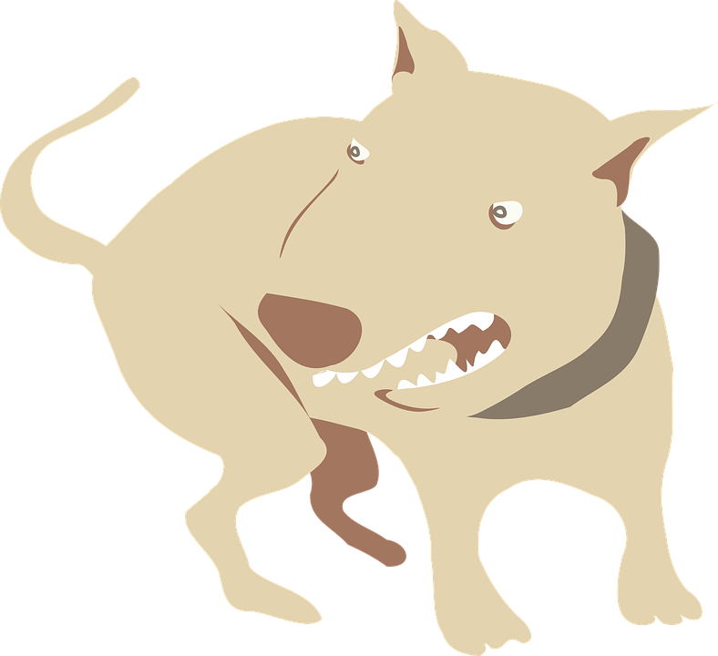¿por Qué Mi Perro Muerde La Escalera De La Agresión - Aggressive Dog Cartoon Png Clipart (788x720), Png Download