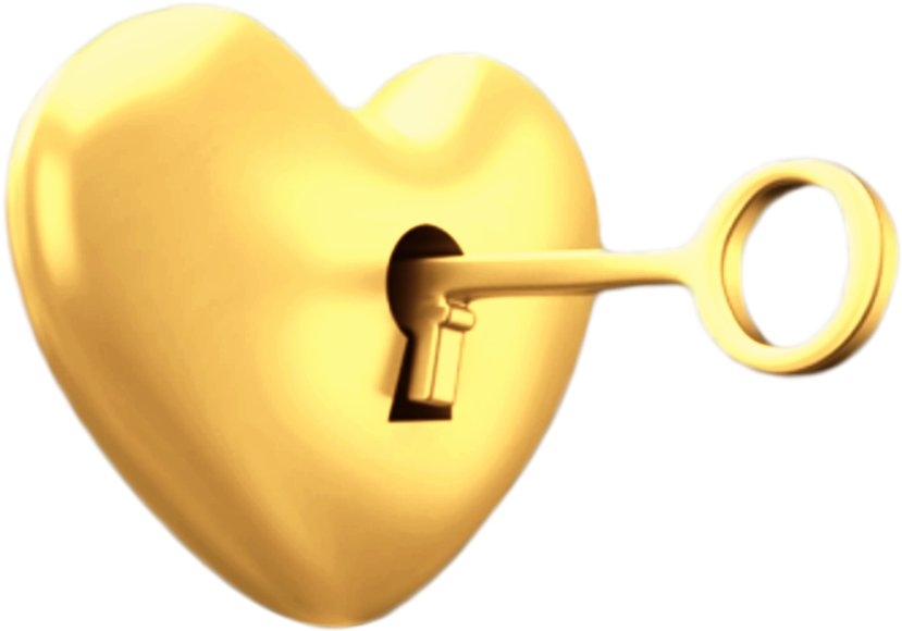 #heart #corazon #gold #dorado #golden #love #amor #key - Heart Clipart (1017x1017), Png Download