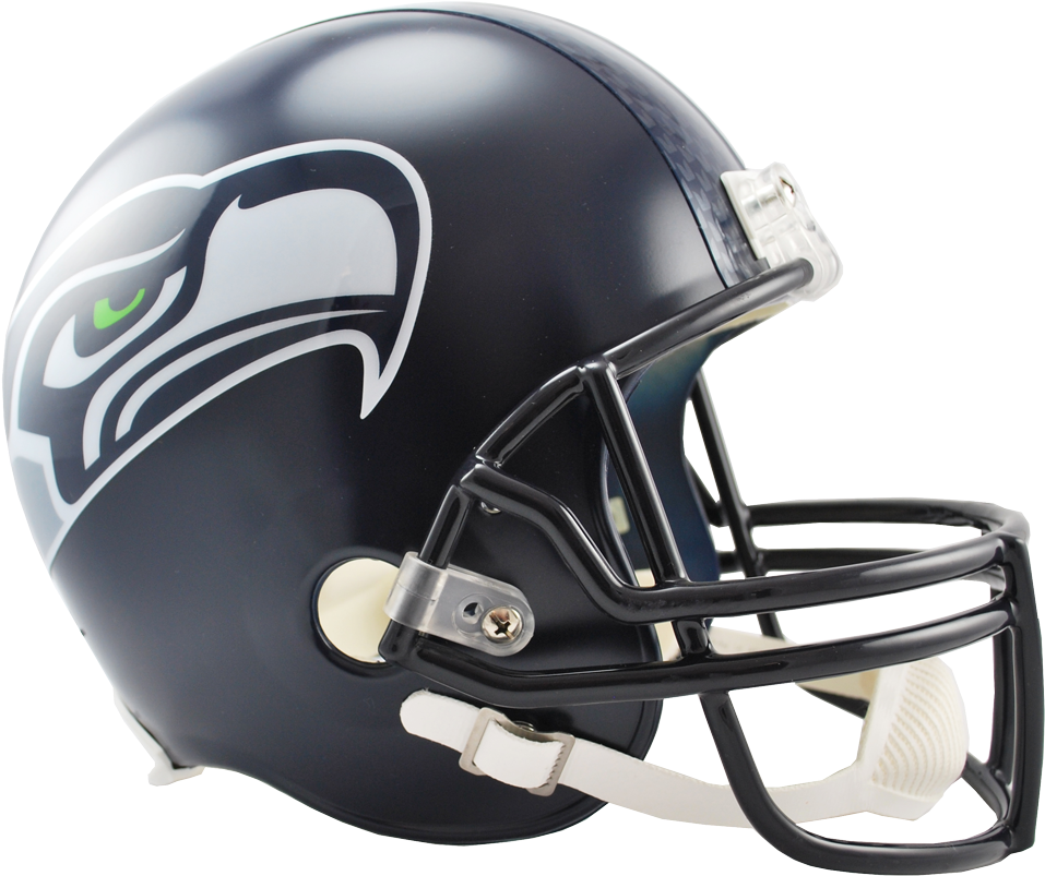 Seattle Seahawks Vsr4 Replica Helmet - Seahawks Football Helmet Clipart (1000x873), Png Download