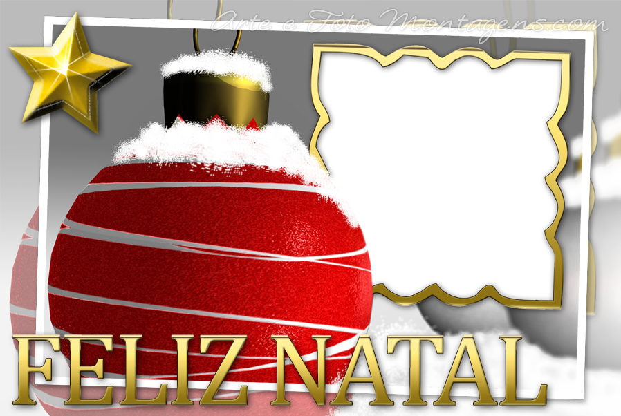 Montagem Para Fotos - Molduras Natal Para Fotoshop Clipart (898x602), Png Download