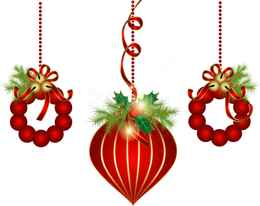 Free Png Download Christmas Ornament Clipart Png Photo - Christmas Decorations Transparent Background (850x673), Png Download