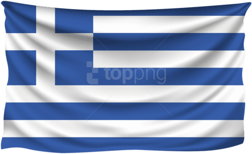 Free Png Download Greece Wrinkled Flag Clipart Png - Transparent Greece Flag Png (850x533), Png Download