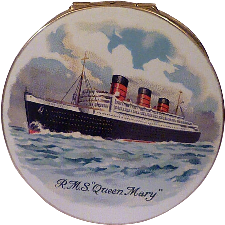 Rare Vintage 1960s Stratton "rondette" Powder Compact - Ocean Liner Clipart (589x589), Png Download