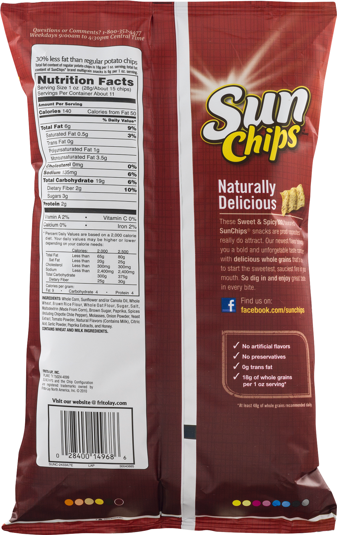 Sun Chips All Natural Sweet & Spicy Bbq Multigrain - Chocolate Clipart (1800x1800), Png Download