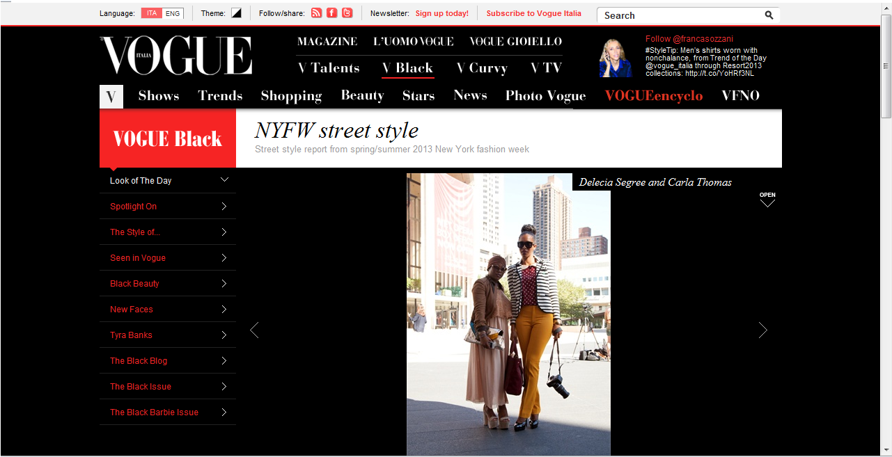 The Fly Girl Guide On Vogue Italia - Vogue Clipart (1280x800), Png Download