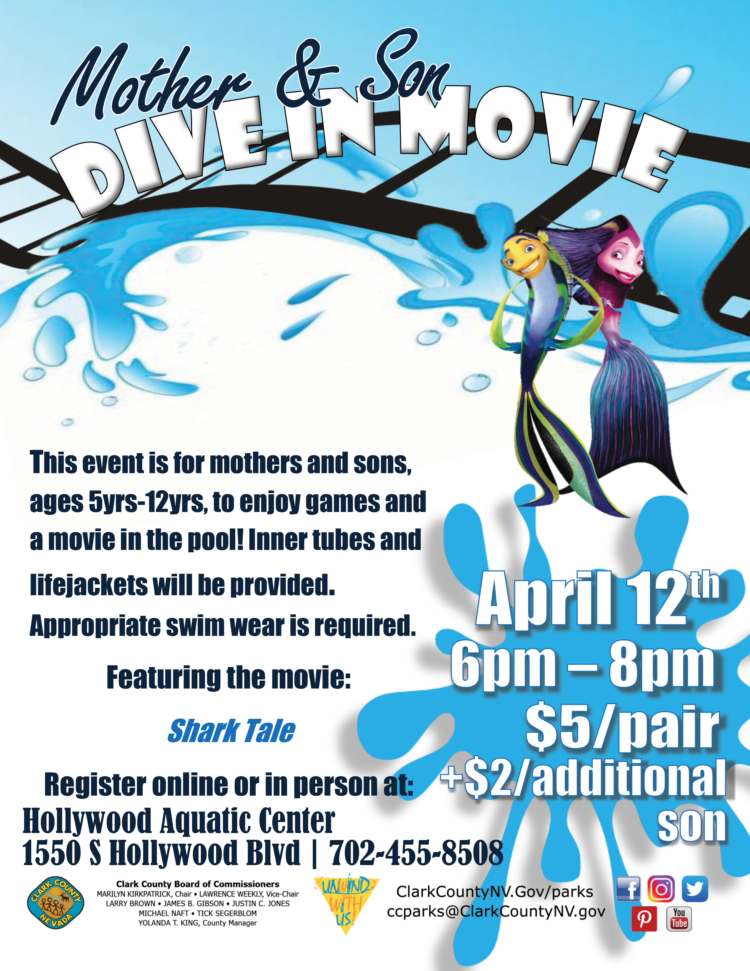 Mothers And Sons , Come Dive In At Hollywood Aquatic - Arnold Bros Transport Clipart (2550x3300), Png Download