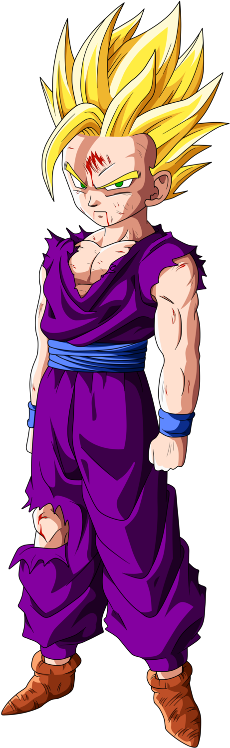 Super Saiyan 2 Gohan Png , Png Download - Dragonball Z Son Gohan Clipart (461x1500), Png Download