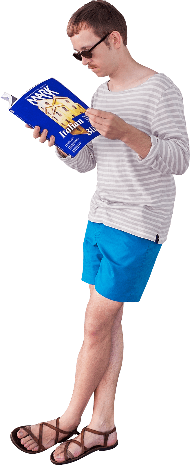 Cut Out People Png Reading Clipart (656x1600), Png Download