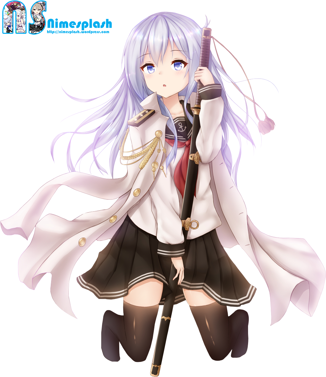 Anime Renders Kantai Collection Hibiki - Nimesplash Clipart (1100x1300), Png Download