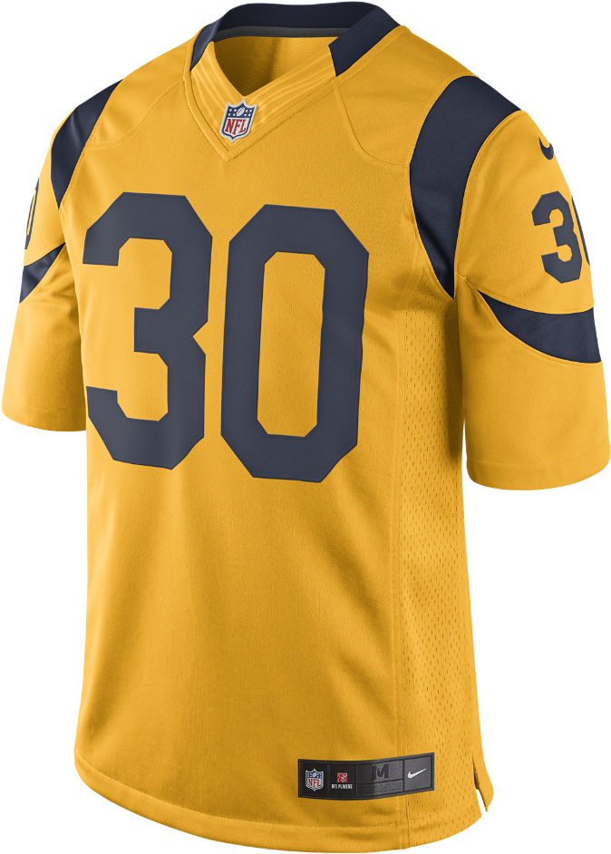 Nike Nfl Los Angeles Rams Kids' Football Color Rush - Todd Gurley Jersey Yellow Clipart (1000x1000), Png Download