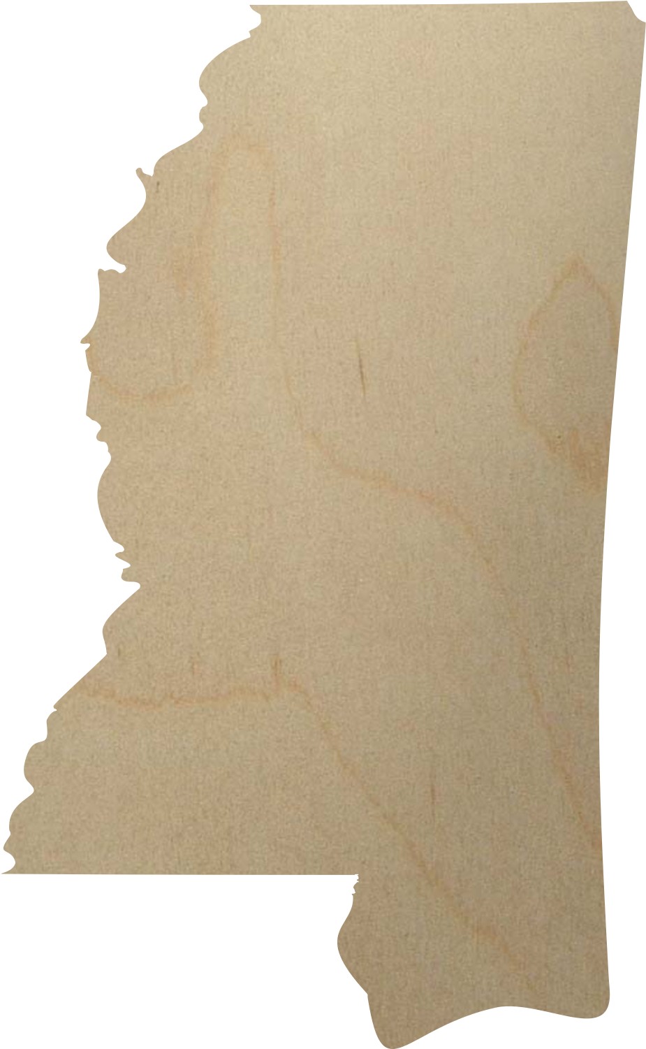 Mississippi State Wood Cutout - Mississippi State Cut Out Clipart (1124x1690), Png Download