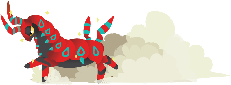 [art][oc]scolipede Charge - Illustration Clipart (800x576), Png Download