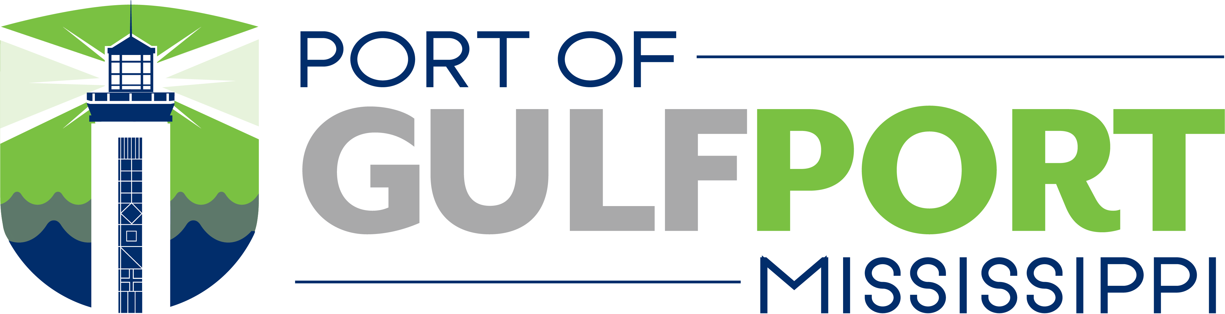 Port Of Gulfport Logo Clipart (4250x1091), Png Download