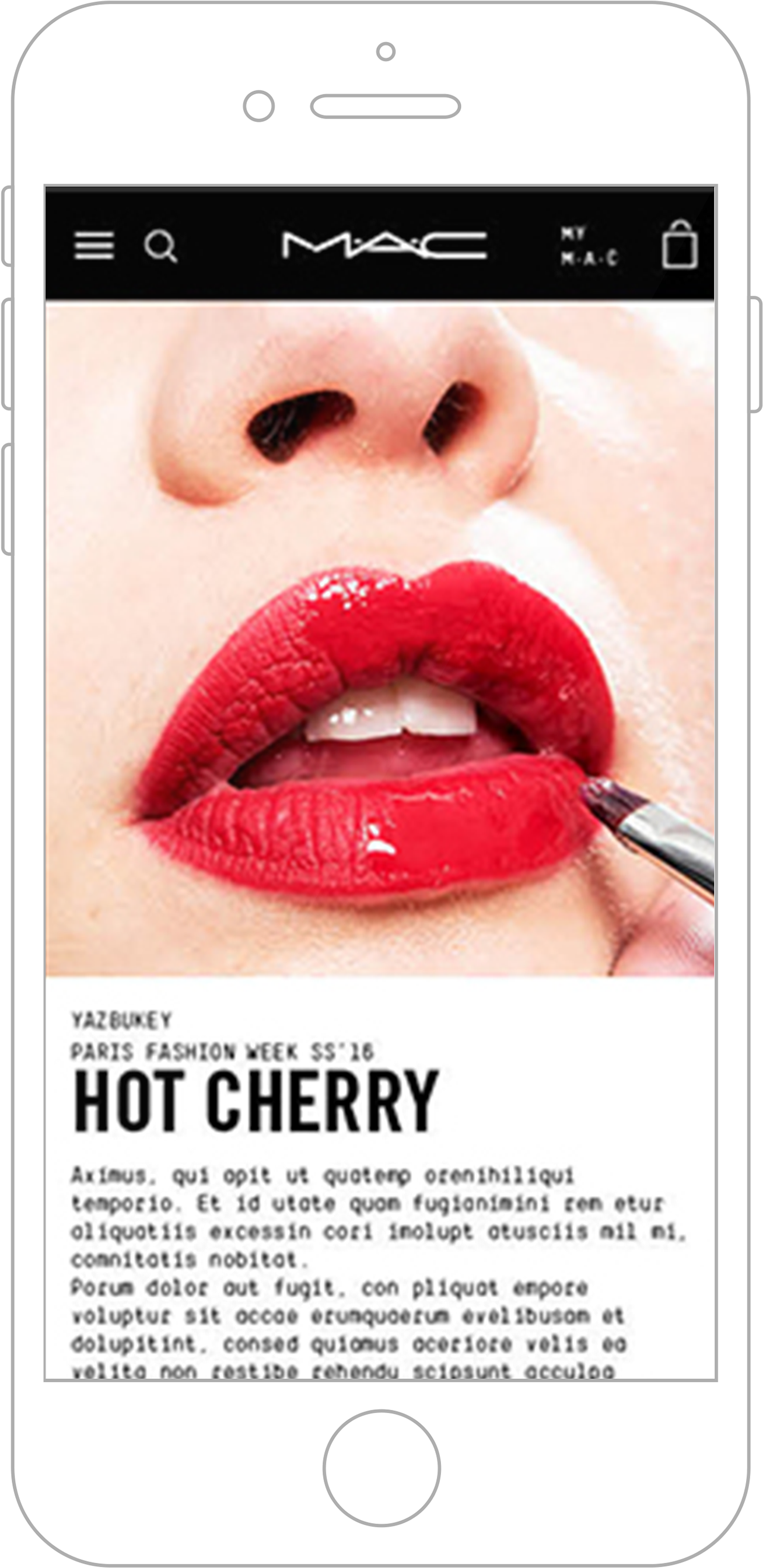 Landing Page Designed For Fashion Week Make-up Trends - Mac Cosmetics Clipart (1920x3264), Png Download