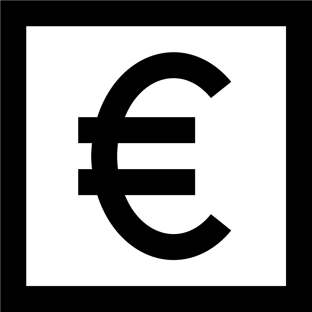 Euro Symbol Transparent - Cv Black Logo Clipart (1600x1600), Png Download
