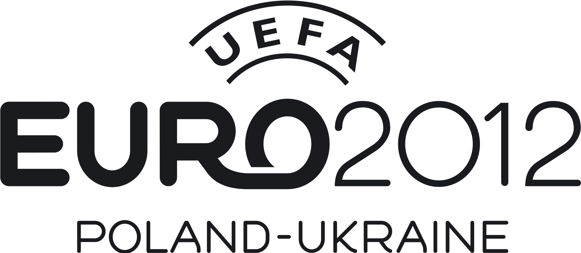 Uefa Euro 2012 Logo - Uefa Euro 2012 Clipart (2000x880), Png Download