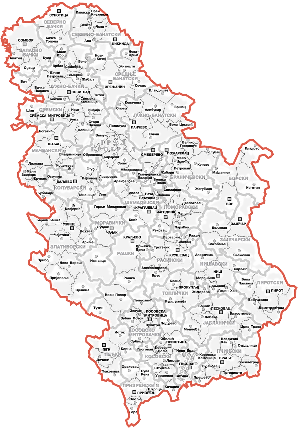 Map Of Serbia Large Map - High Resolution Map Of Serbia Clipart (976x1372), Png Download
