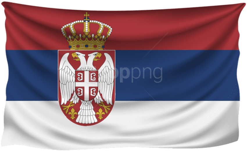 Free Png Download Serbia Wrinkled Flag Clipart Png - Bandera De Costa Serbia Transparent Png (850x522), Png Download