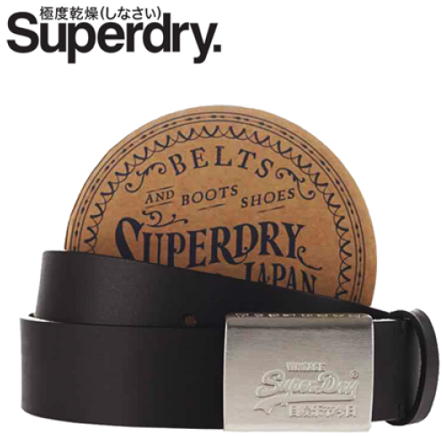~superdry Silversmith Genuine Leather Black Belt - Superdry Clipart (600x600), Png Download