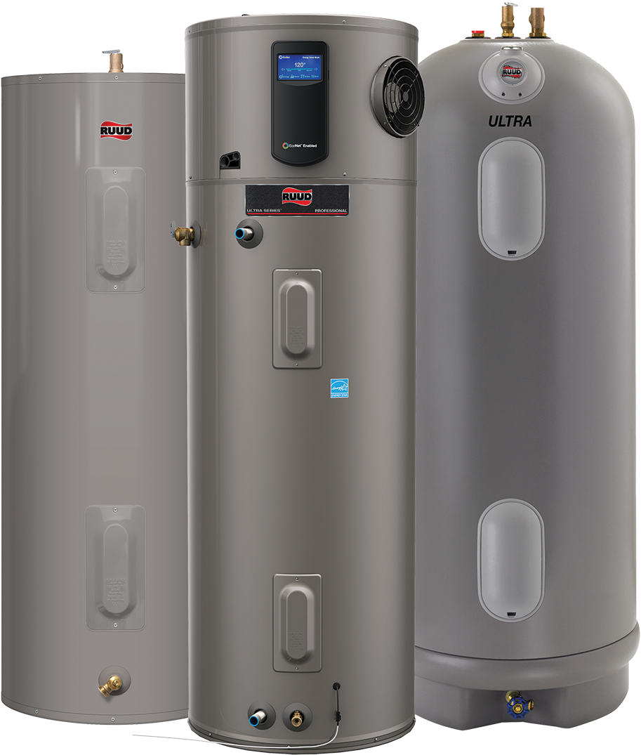 Residential Electric Water Heaters - Rheem Water Heater 50 Gallon Clipart (950x1100), Png Download
