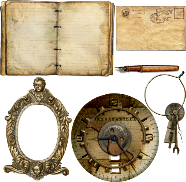 Old Vintage Elements High Res - Vintage Elements Clipart (614x600), Png Download