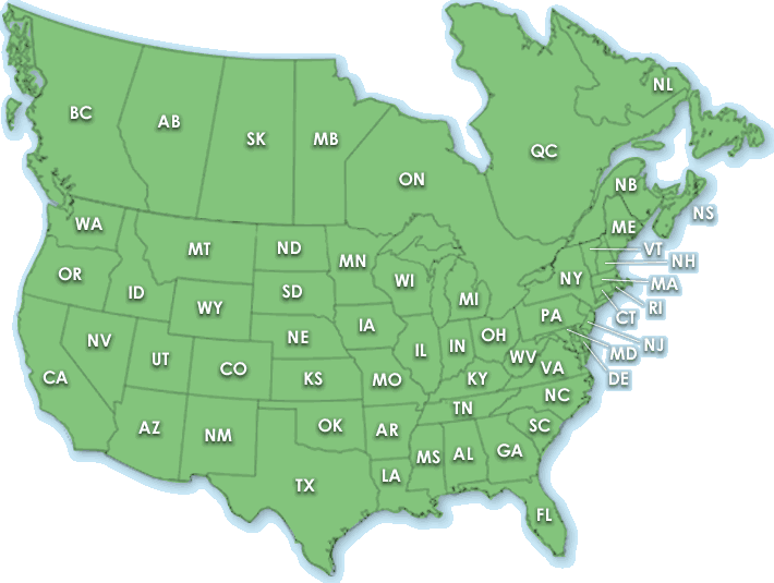 Great Map Of All Areas Of North America Including Central - Us And Canada Map Png Clipart (710x535), Png Download