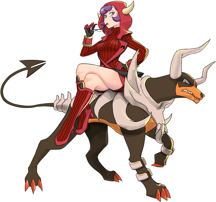 Houndoom, Kagari, And Mega Houndoom And Etc) Drawn - Pokemon Maxie Art Clipart (800x800), Png Download