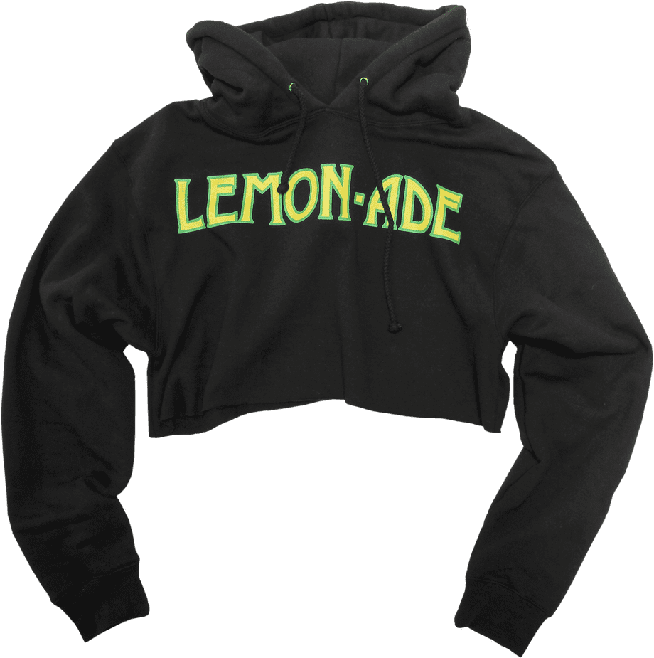 Beyonce Lemonade Clothing - Lemon Ade Crop Hoodie Clipart (1024x1024), Png Download