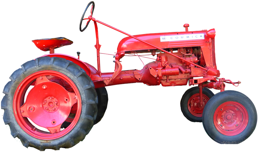 Tractor, Transport, Work, Field, Old, Agriculture , - Tractor Clipart (862x509), Png Download