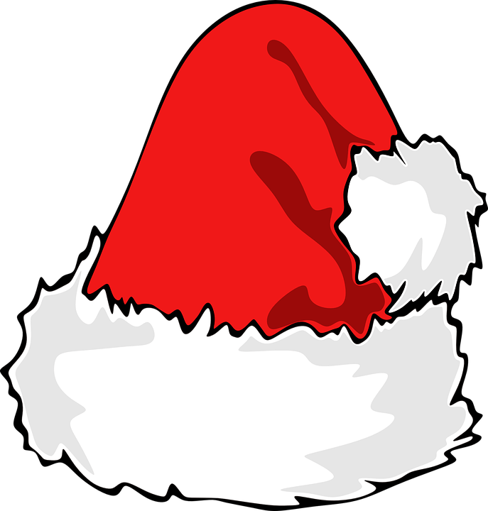 Santa Hat Clipart Black And White Png - Nikolausmütze Png Transparent Png (687x720), Png Download