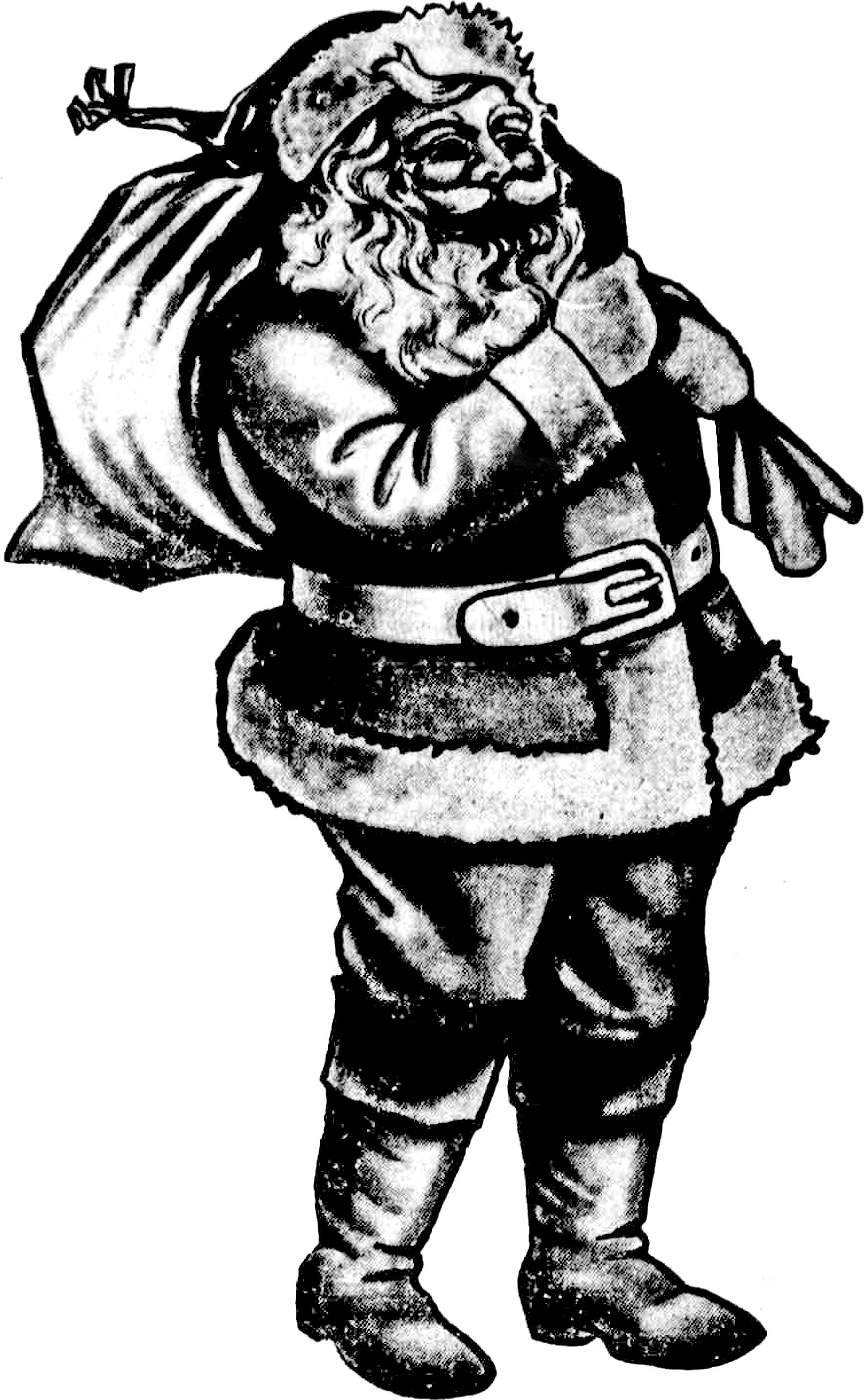 Vintage Santa Clipart - Vintage Christmas Transparent Png (1740x2821), Png Download