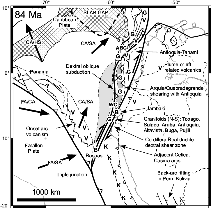 The Light Grey Area Northwest Of Colombia Is Caribbean - Map Clipart (725x714), Png Download