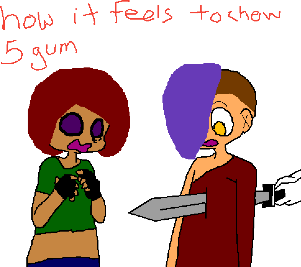 5 Gum Collab - 5 Clipart (1000x874), Png Download